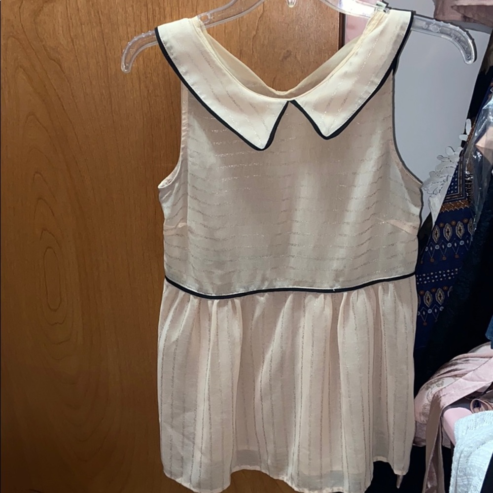Tank top blouse black and soft pink